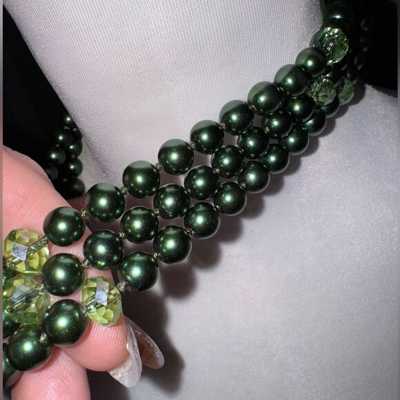 Gorgeous green pearl necklace - Picture 7 of 7